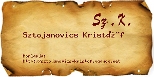 Sztojanovics Kristóf névjegykártya